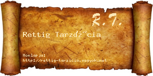 Rettig Tarzícia névjegykártya